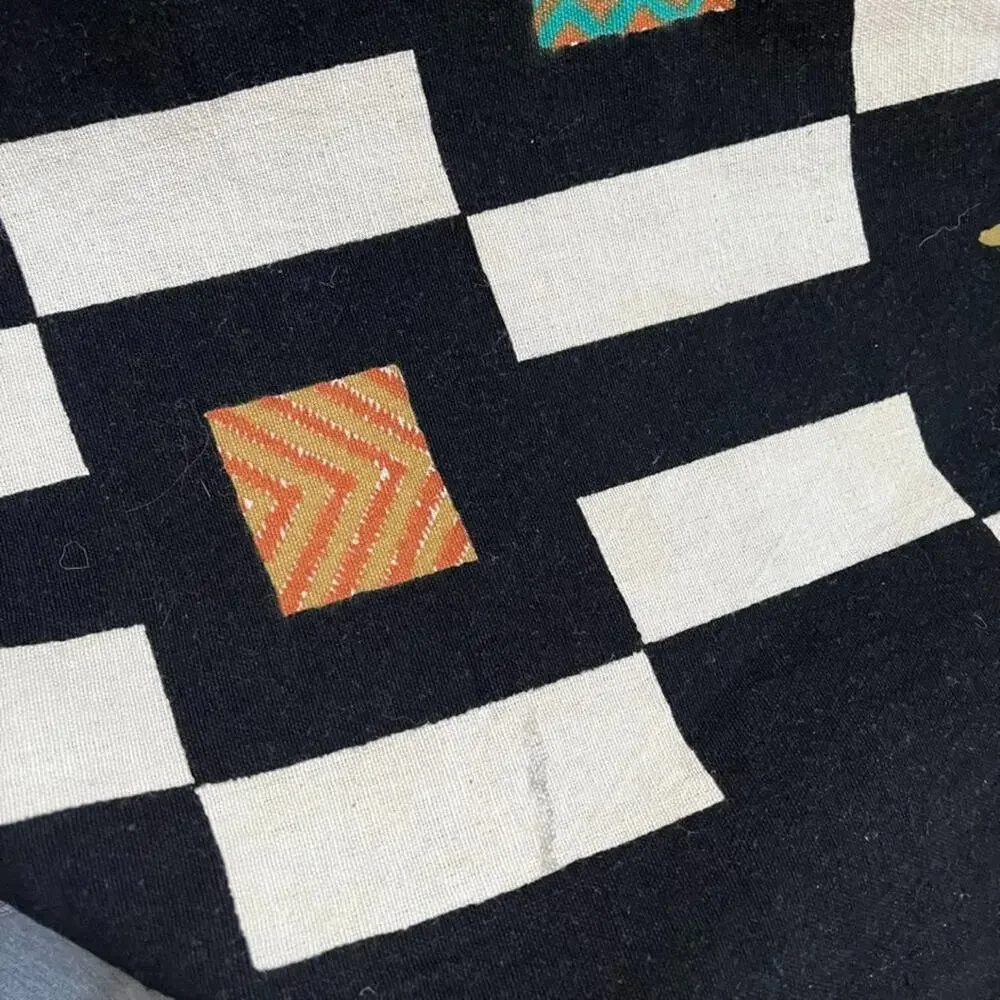 Sam Hilu Block Print Tablecloth Kuba-Inspired 69